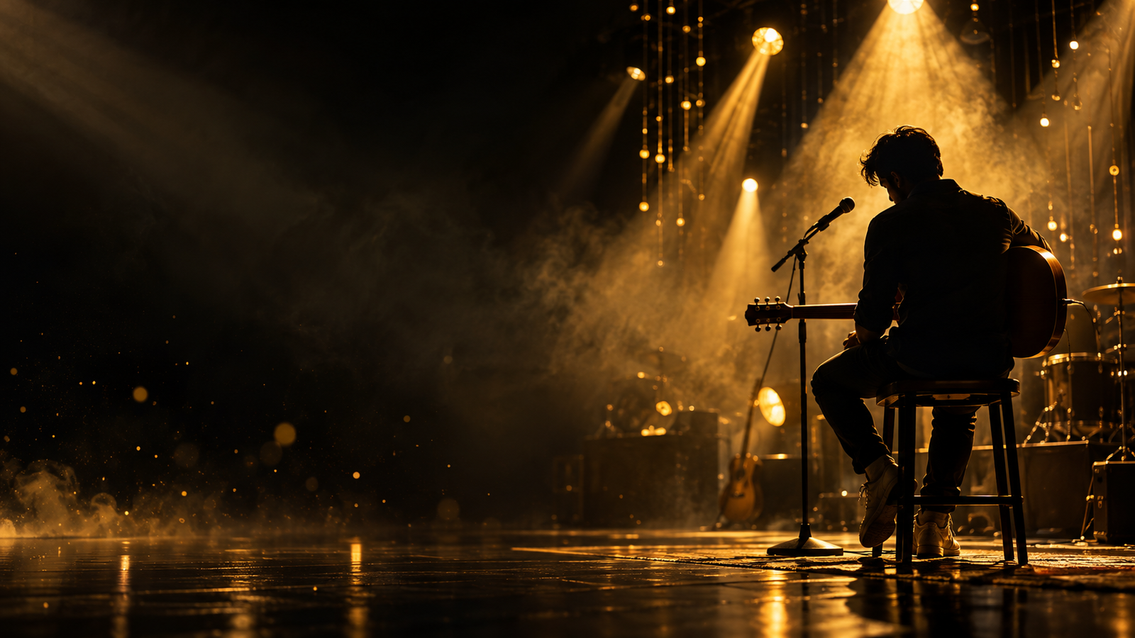 Music artist on stage