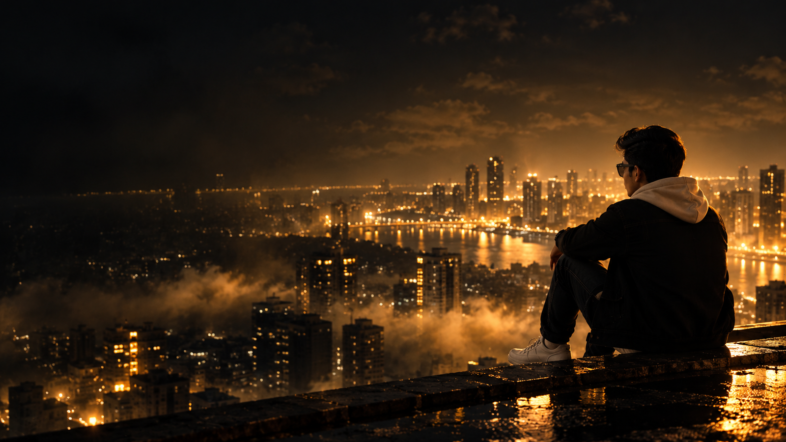 Cinematic city music scene